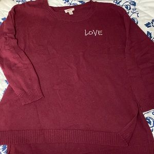 Red sweater